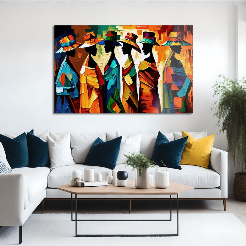 Artronauts Glass Print Colourful Ladies