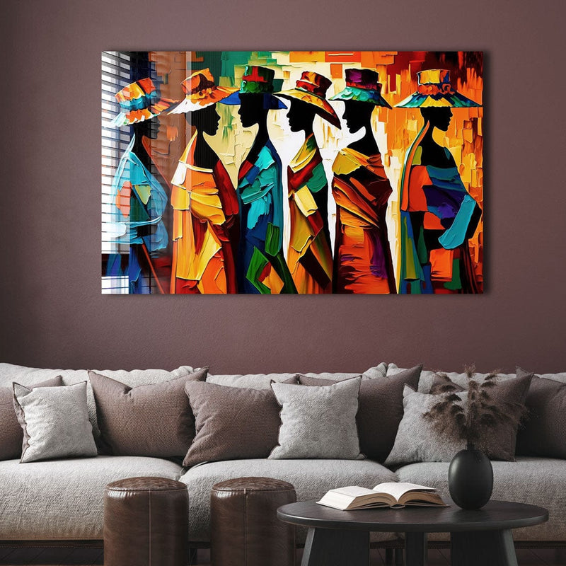 Artronauts Glass Print Colourful Ladies