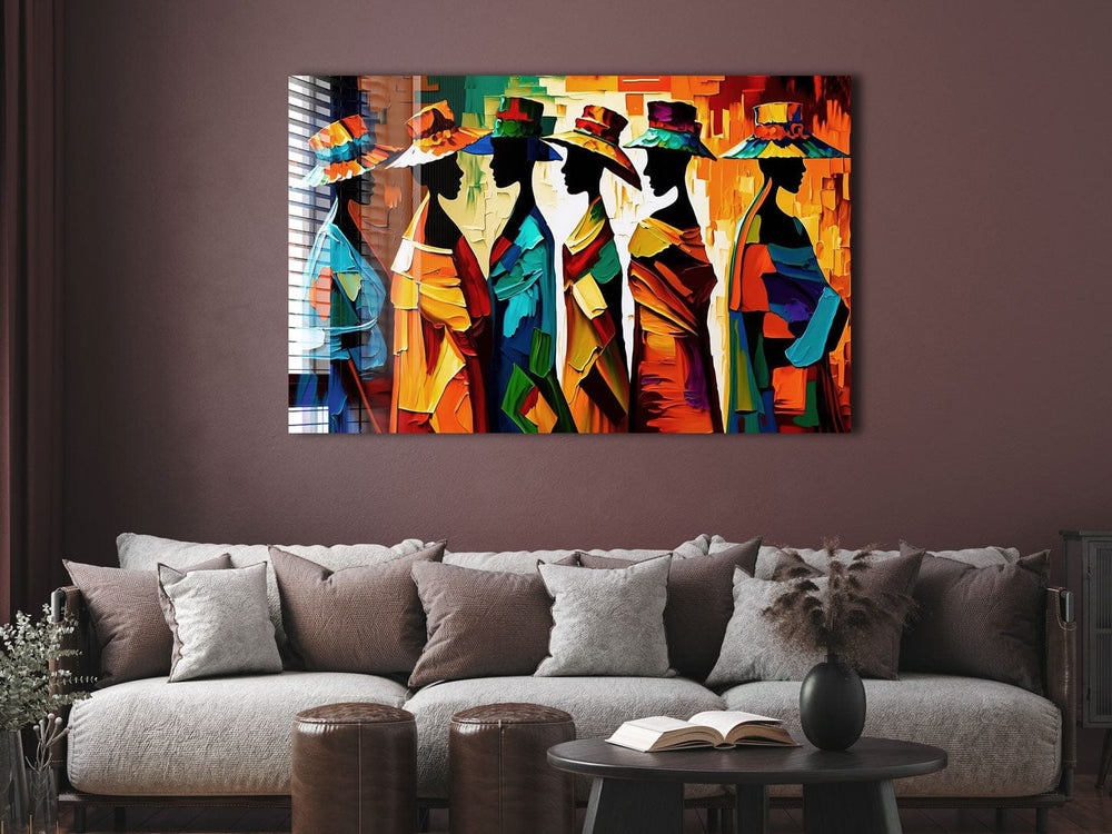 Artronauts Glass Print Colourful Ladies
