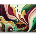 Artronauts Glass Print Red & Green Abstract