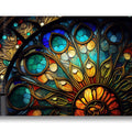 Artronauts Glass Print Colourful Slice Stained Glass Effect