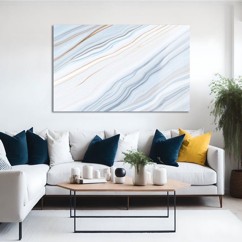 Artronauts Glass Print Light Blue Marble Design