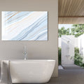 Artronauts Glass Print Light Blue Marble Design