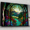 Artronauts Glass Print Nature Stained Glass Effect