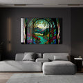 Artronauts Glass Print Nature Stained Glass Effect