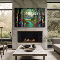 Artronauts Glass Print Nature Stained Glass Effect