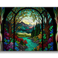 Artronauts Glass Print Nature Stained Glass Effect