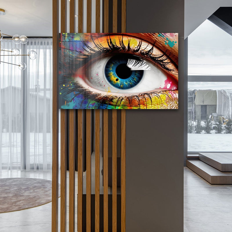 Artronauts Glass Print Colourful Eye