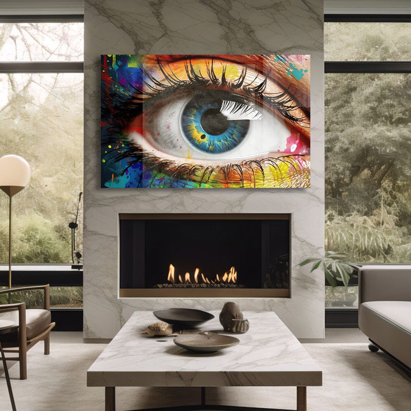 Artronauts Glass Print Colourful Eye