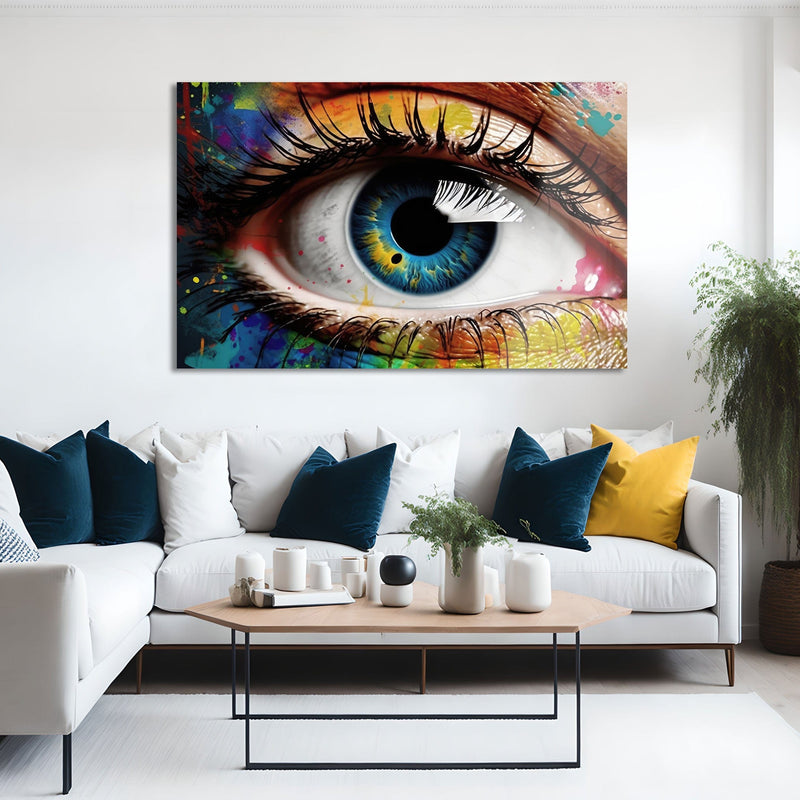 Artronauts Glass Print Colourful Eye