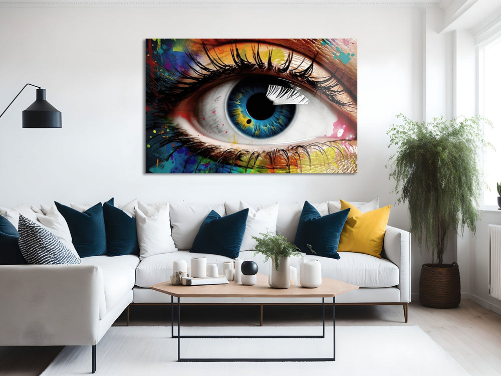 Artronauts Glass Print Colourful Eye