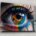 Artronauts Glass Print Colourful Eye II