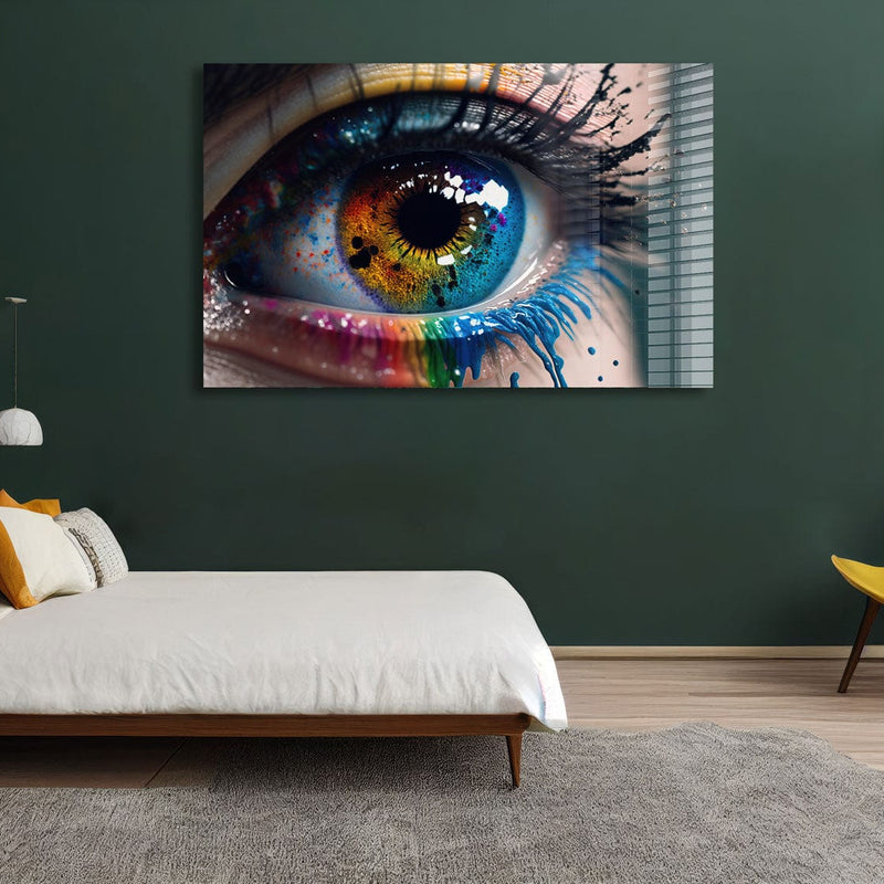 Artronauts Glass Print Colourful Eye II