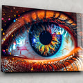 Artronauts Glass Print Colourful Eye III