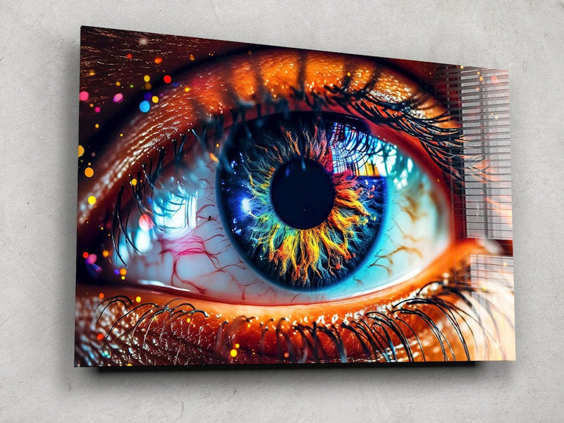 Artronauts Glass Print Colourful Eye III