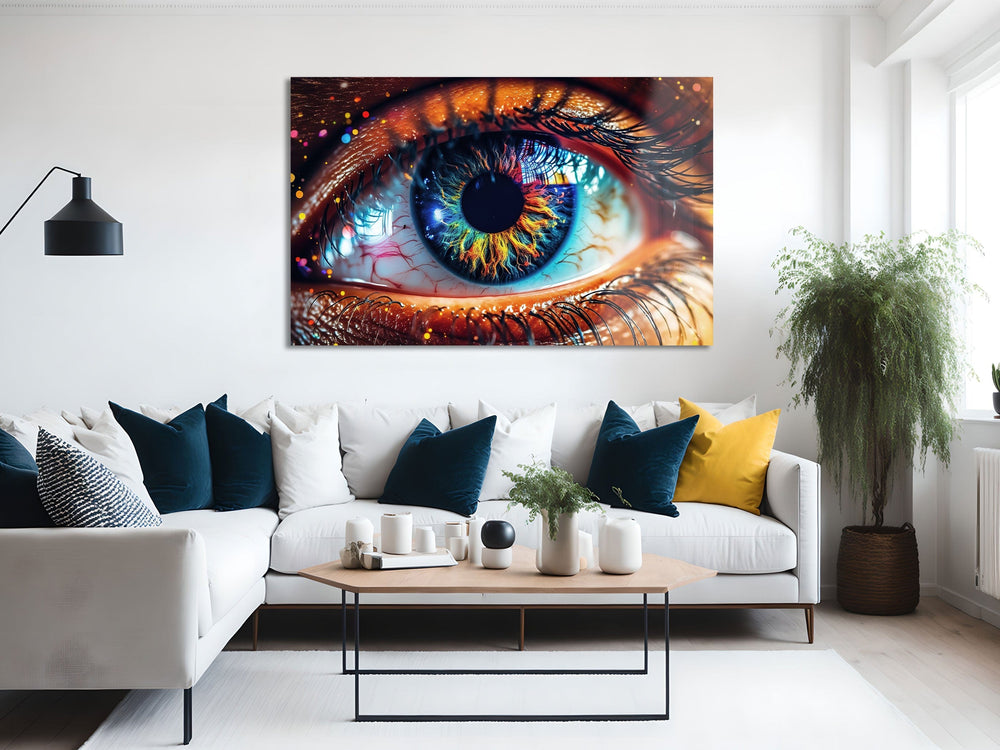 Artronauts Glass Print Colourful Eye III