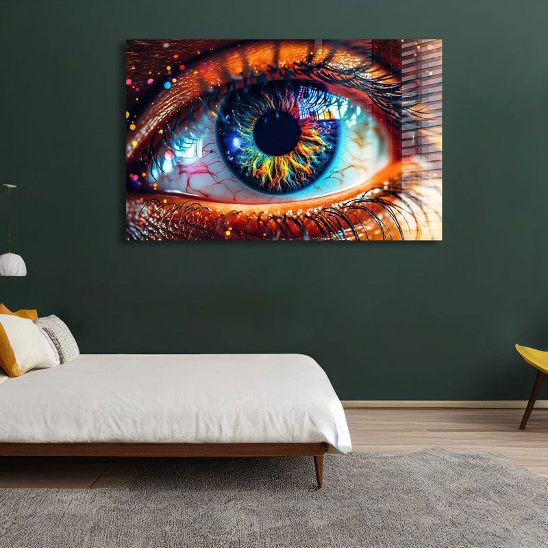 Artronauts Glass Print Colourful Eye III