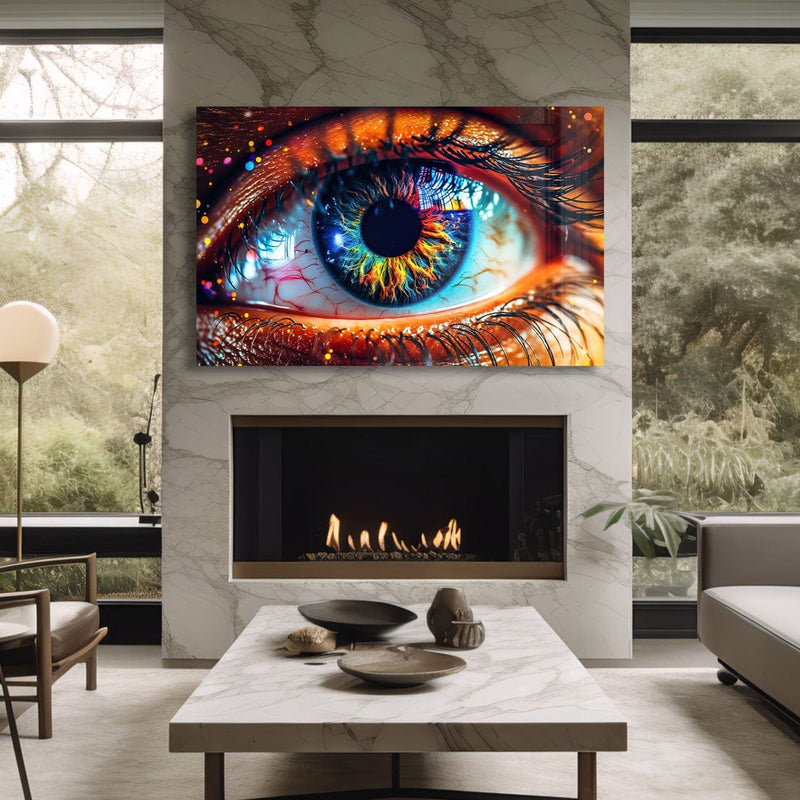 Artronauts Glass Print Colourful Eye III