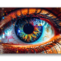 Artronauts Glass Print Colourful Eye III