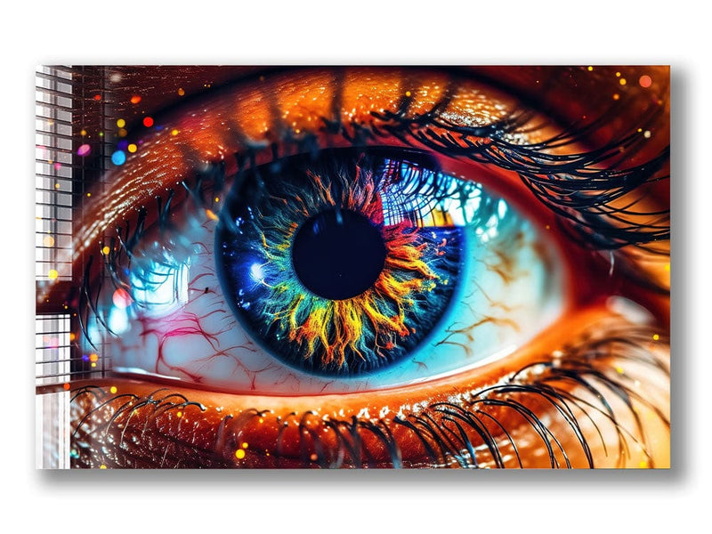 Artronauts Glass Print Colourful Eye III