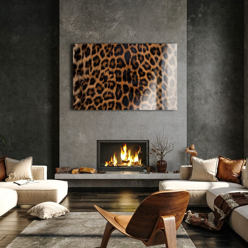 Artronauts Glass Print Leopard Fur