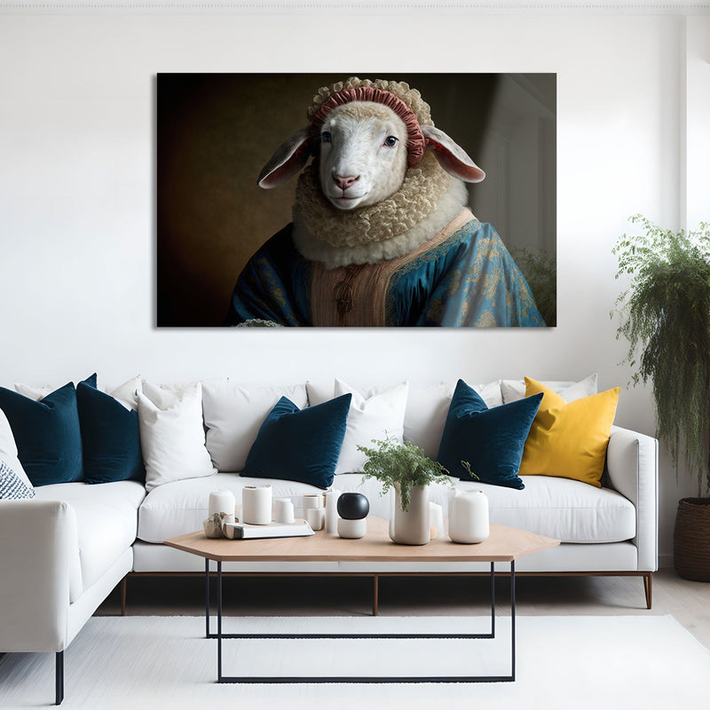 Artronauts Glass Print Noble Sheep