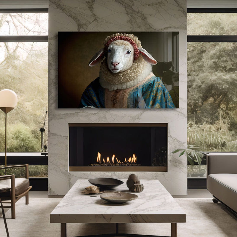 Artronauts Glass Print Noble Sheep