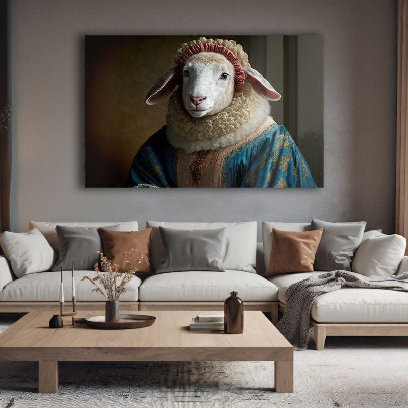 Artronauts Glass Print Noble Sheep