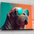 Artronauts Glass Print Cool Walrus