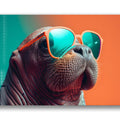 Artronauts Glass Print Cool Walrus