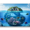 Artronauts Glass Print Tropical Island