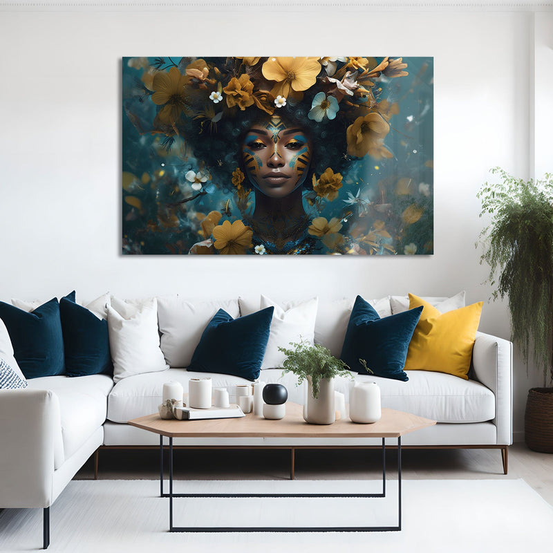 Artronauts Glass Print Floral Lady III