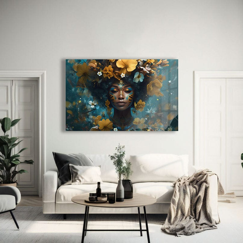 Artronauts Glass Print Floral Lady III