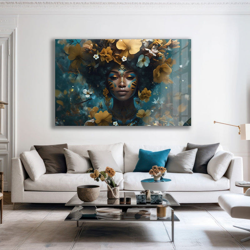 Artronauts Glass Print Floral Lady III