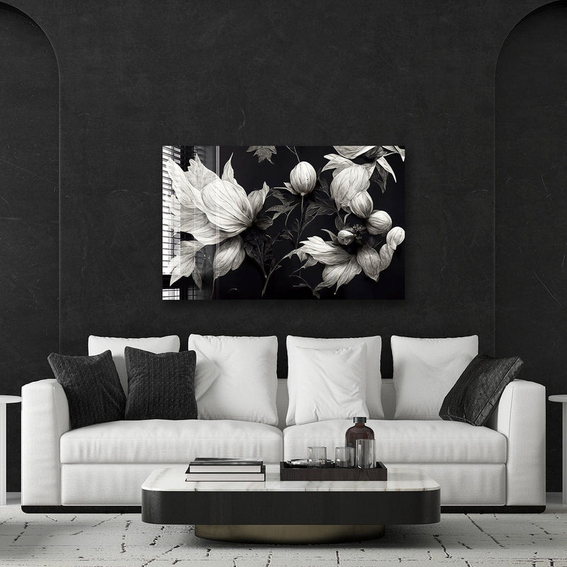 Artronauts Glass Print Flowers - Gothic