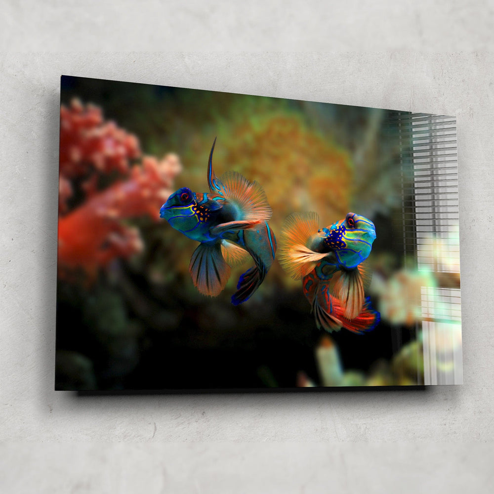 Artronauts Glass Print Mandarin Fishes