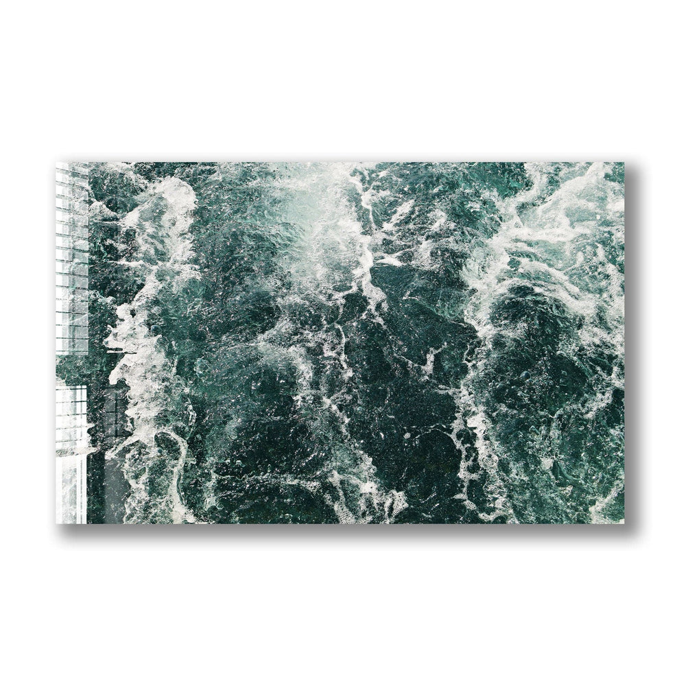 Artronauts Glass Print Green Waves II