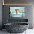 Artronauts Glass Print Bathtub Animal Lion