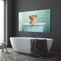Artronauts Glass Print Bathtub Animal Lion