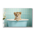 Artronauts Glass Print Bathtub Animal Lion