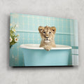 Artronauts Glass Print Bathtub Animal Lion