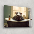 Artronauts Glass Print Bathtub Animal Hippo