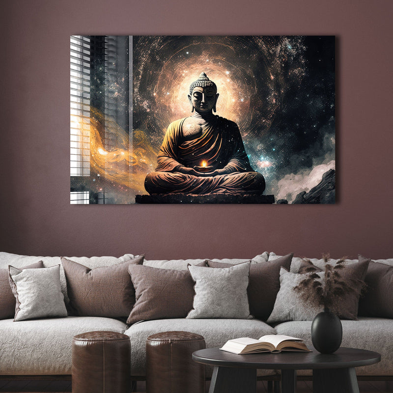 Artronauts Glass Print The Buddha Enlightenment II