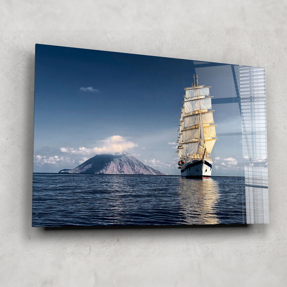 Artronauts Glass Print Sailing Ship