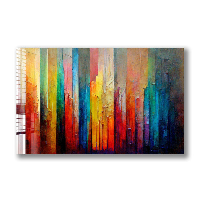 Artronauts Glass Print Painted Woods Vintage