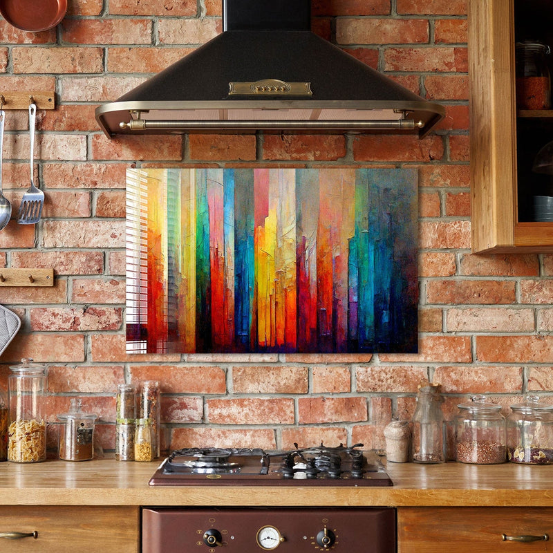 Artronauts Glass Print Painted Woods Vintage