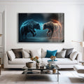 Artronauts Glass Print Bear vs Bull II