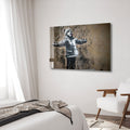 Artronauts Glass Print Season's Greetings  - Banksy