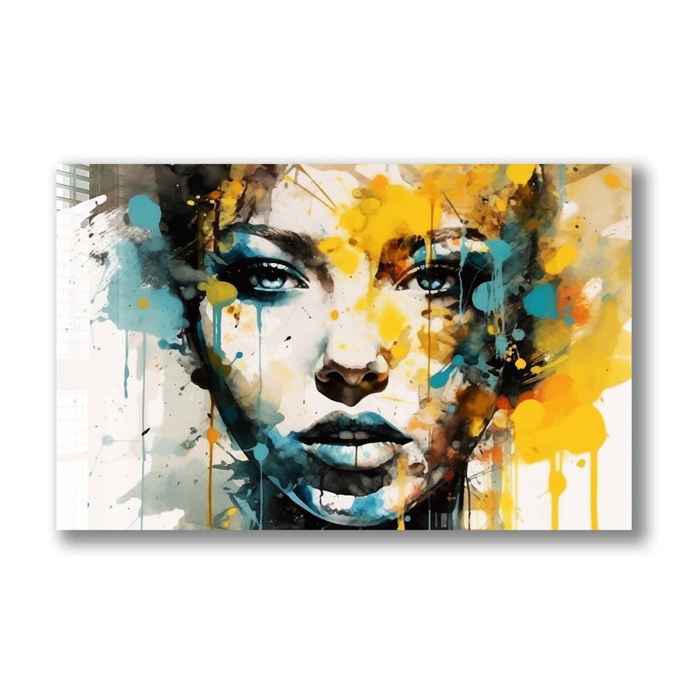 Artronauts Glass Print Illustration Girl