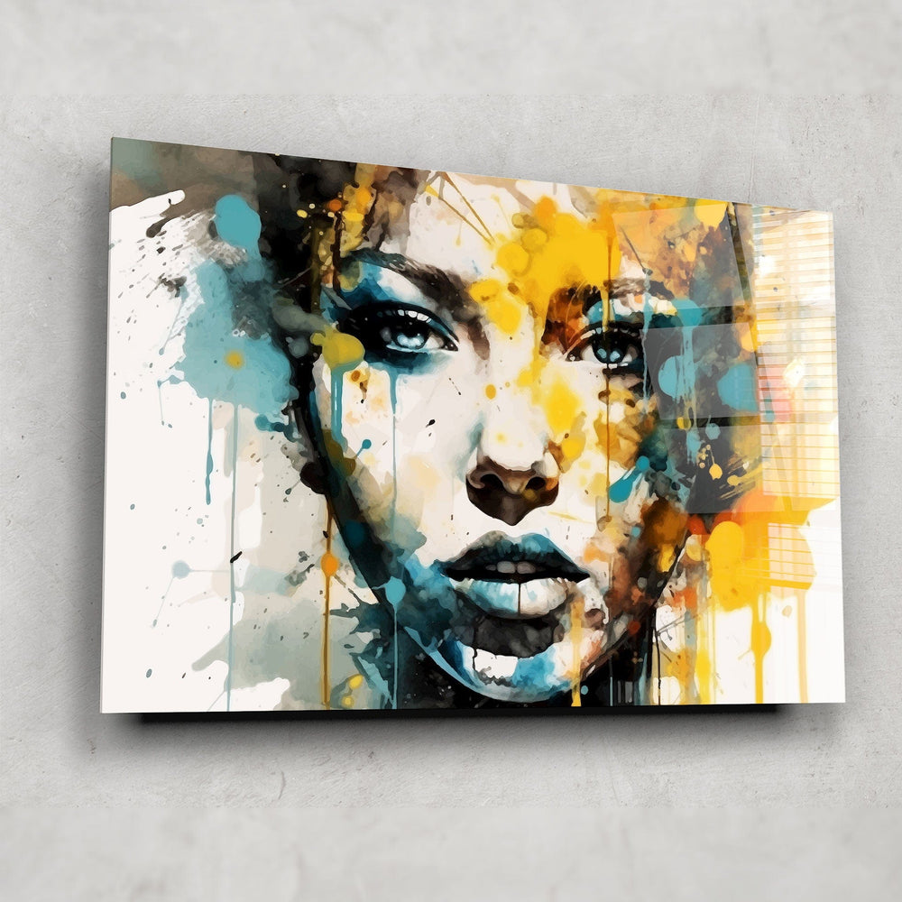 Artronauts Glass Print Illustration Girl